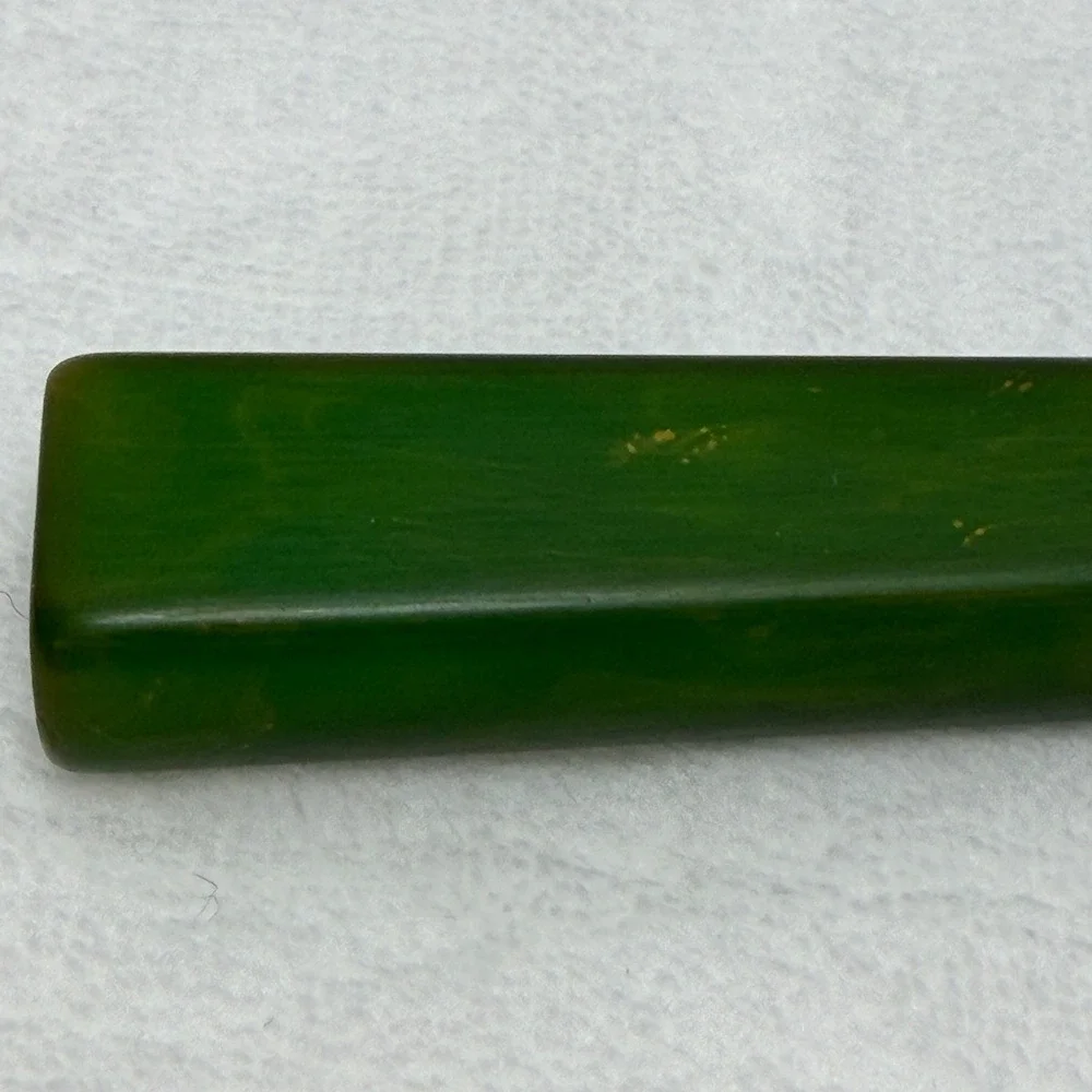 VTG MCM Green Swirl Bakelite Handle‎ Cheese Slicer Stainless Steel Wire Cutter